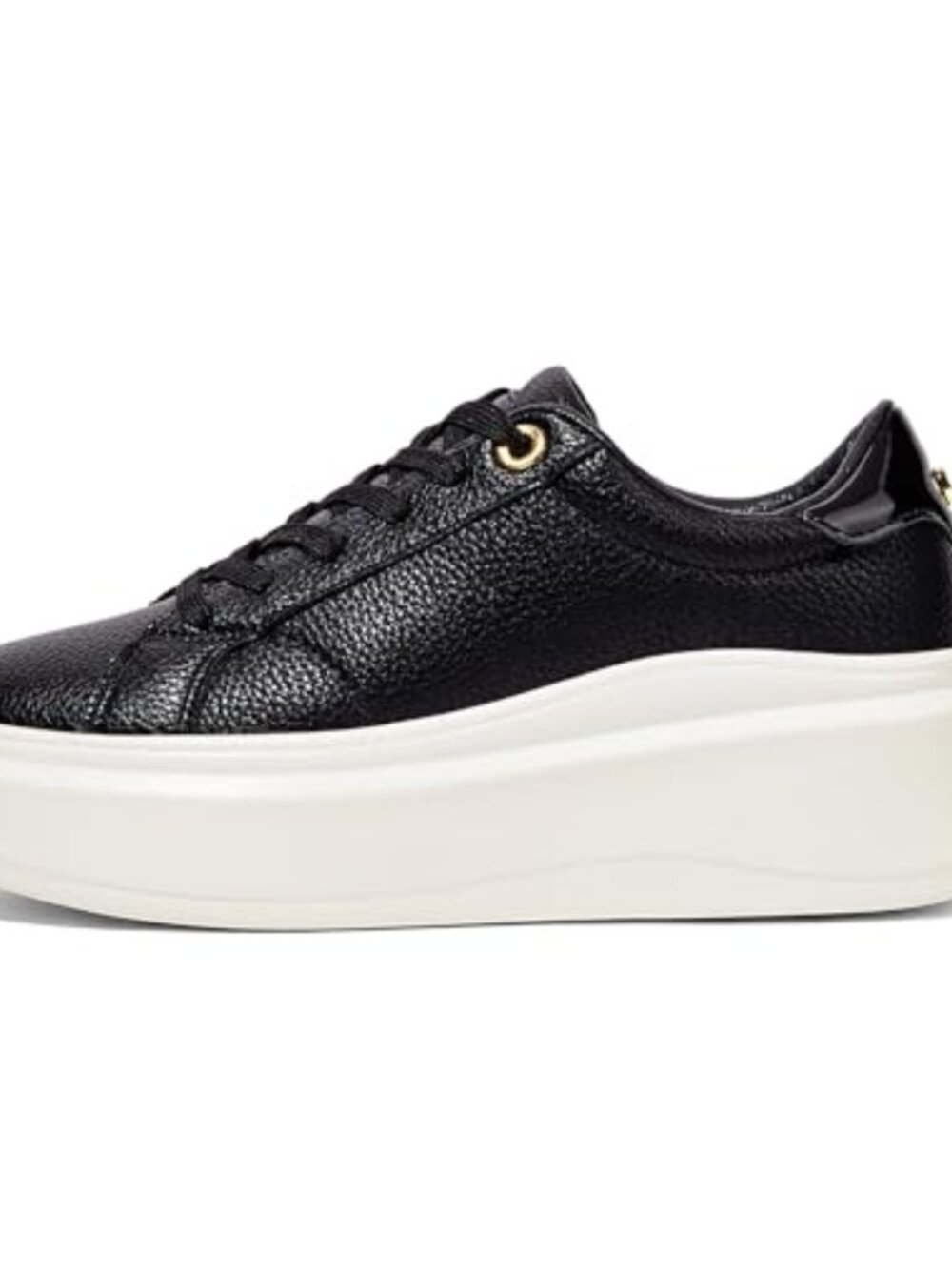 Platform Fashion Sneakers Faux Leather Lace-Up Casual Athletic Shoe